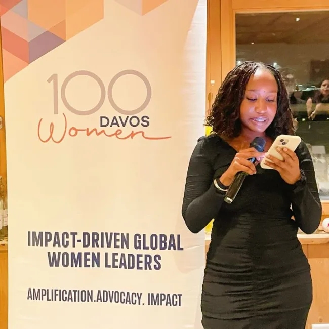 Lehle Balde - MC at 100 Davos Women-WEF2024