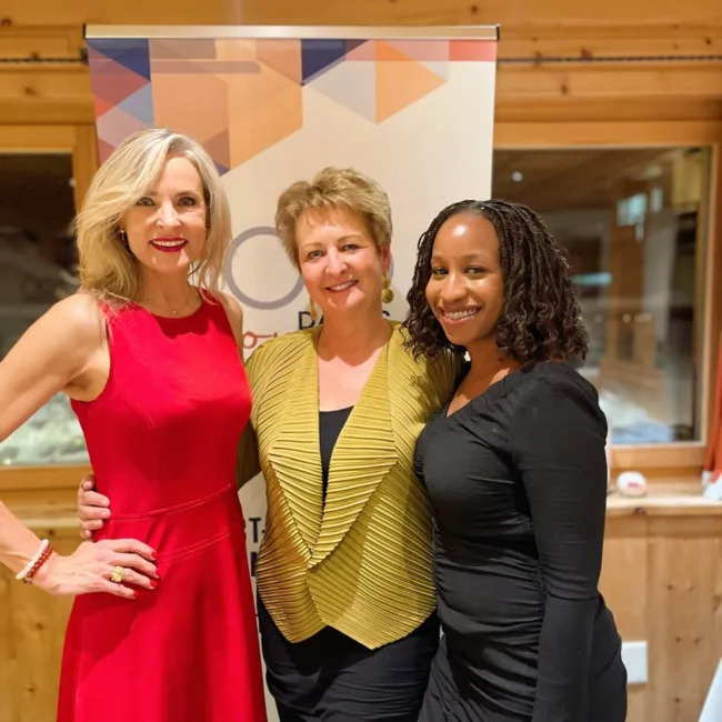 Lehle with Edwina Dunn OBE at Impact-Driven Global Women Leaders #WEF2024